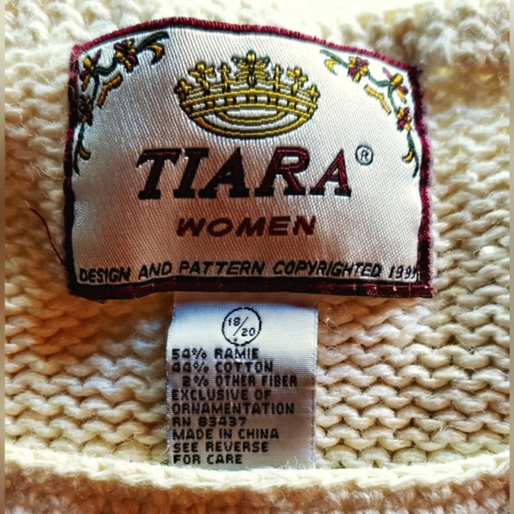 TIARA INTERNATIONAL Christmas Tree Knit Sweater 18-20 EVC - Picture 2 of 9